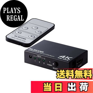 �y���������z�G���R�� HDMI�ؑ֊� 4K 60Hz(18Gbps) 3����1�o�� HDCP2.2�Ή� �蓮�ؑ� ��p�����R���t �u���b�N GM-DHSW4KP31BK �F�F�u���b�N