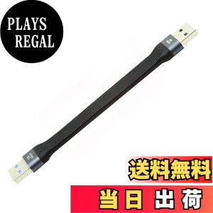 �y���������zCablecc USB-C Extension Cable Flat Slim FPC Data Cable for Laptop & Phone 13cm �F�FBlack Type A Male to Male 10Gbps