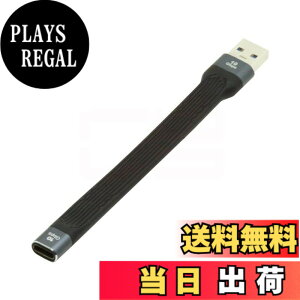 �y���������zCablecc USB-C Extension Cable Flat Slim FPC Data Cable for Laptop & Phone 13cm �F�FBlack Type C Female to Type A Male 10Gbps