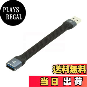 �y���������zCablecc USB-C Extension Cable Flat Slim FPC Data Cable for Laptop & Phone 13cm �F�FBlack Type A Male to Female 10Gbps