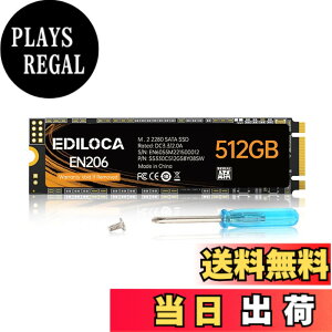 �y���������zEDILOCA EN206 SSD M.2 2280 SATA III 6Gbps �����^SSD �T�C�Y�F512GB