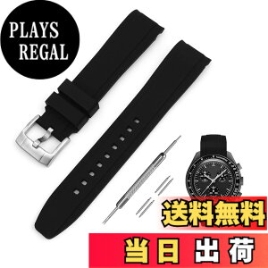 �y���������z[Jumpsunfun] 20mm ���v�o���h for Omega X Swatch Speedmaster MoonSwatch �I���K�ƃX�E�H�b�` �X�s�[�h�}�X�^�[ ���[���X�E�H�b�`�p �V���R���x���g �F�F�u���b�N