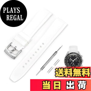 �y���������z[Jumpsunfun] 20mm ���v�o���h for Omega X Swatch Speedmaster MoonSwatch �I���K�ƃX�E�H�b�` �X�s�[�h�}�X�^�[ ���[���X�E�H�b�`�p �V���R���x���g �F�F�z���C�g