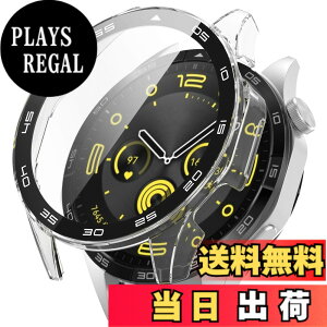 �y���������zBUITFOU HUAWEI WATCH GT 4 �J�o�[ �P�[�X �����^ PC+�K���X�f�� ��̌^ �S�ʕی� �����ȒP �ϏՌ� �����ߗ� �w��h�~ ���h�~�i�u���b�N�j �F�F�N���A