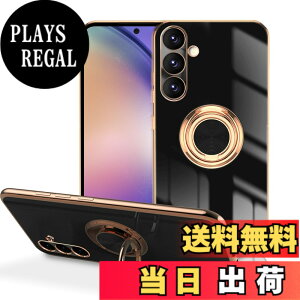 �y���������zLuFiYa �P�[�X �����O�t�� �J�o�[ TPU�f�� �X�^���h�@ �X�}�z�P�[�X �y�� �ϏՌ� ���� �C�菝�h�~ �����h�~ �ԍڃz���_�[ 360°��] �F�F�u���b�N�A�T�C�Y�FSamsung Galaxy A54 5G