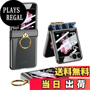 �y���������zGalaxy Z Flip5 �N���A �P�[�X �q���W�ی� Samsung �M�����N�V�[Z �t���b�v5 �p �J�o�[ �����O�t�� �X�^���h�@�\ Uovon �X�}�z�P�[�X �w�ʂɕی�t�B�����t�� �X�g���b�v���t�� ���b�L 