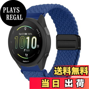 �y���������z[KeeFos] 20mm �o���h Garmin(�K�[�~��) Forerunner 570 42mm/165/245/645/Approach S50/S44/Vivoactive 6/Vivoactive 5/Venu Sq 2/Venu 2 Plus �Ή� �����o���h �i�C�����f�� ���C�o�b�N�� �}�O�l�b�g���o�b�N�� ��