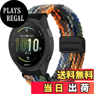 �y���������z[KeeFos] 20mm �o���h Garmin(�K�[�~��) Forerunner 570 42mm/165/245/645/Approach S50/S44/Vivoactive 6/Vivoactive 5/Venu Sq 2/Venu 2 Plus �Ή� �����o���h �i�C�����f�� ���C�o�b�N�� �}�O�l�b�g���o�b�N�� ��