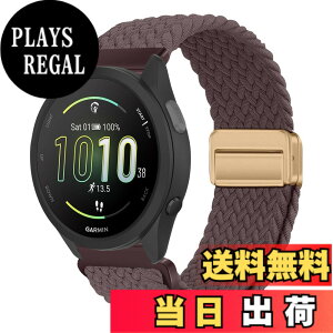 �y���������z[KeeFos] 20mm �o���h Garmin(�K�[�~��) Forerunner 570 42mm/165/245/645/Approach S50/S44/Vivoactive 6/Vivoactive 5/Venu Sq 2/Venu 2 Plus �Ή� �����o���h �i�C�����f�� ���C�o�b�N�� �}�O�l�b�g���o�b�N�� ��