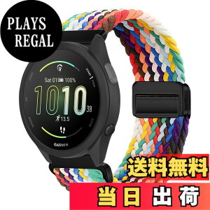 �y���������z[KeeFos] 20mm �o���h Garmin(�K�[�~��) Forerunner 570 42mm/165/245/645/Approach S50/S44/Vivoactive 6/Vivoactive 5/Venu Sq 2/Venu 2 Plus �Ή� �����o���h �i�C�����f�� ���C�o�b�N�� �}�O�l�b�g���o�b�N�� ��