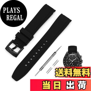 �y���������z[Jumpsunfun] 20mm ���v�o���h for Omega X Swatch Speedmaster MoonSwatch �I���K�ƃX�E�H�b�` �X�s�[�h�}�X�^�[ ���[���X�E�H�b�`�p �V���R���x���g �F�F�u���b�N�E�u���b�N�o�b�N��
