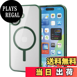�y���������z�G���R�� iPhone 16 �P�[�X �N���A �}�O�l�b�g MAGKEEP �n�C�u���b�h �t���[���t�� ���C�����X�[�d�Ή� 4�p�G�A�[�N�b�V���� �f�B�[�v�O���[�� PM-A24AMAG03GN �F�F�f�B�[�v�O���[��
