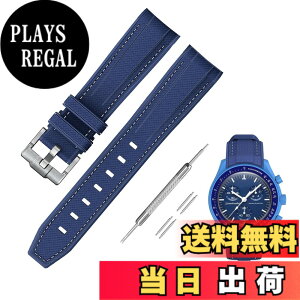 �y���������z[Jumpsunfun] 20mm ���v�o���h for Omega X Swatch Speedmaster MoonSwatch �I���K�ƃX�E�H�b�`�p�V���R���x���g Quick Release �����H��t�� �F�F�_�[�N�u���[�E�z���C�g�X�e�b�`