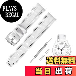 �y���������z[Jumpsunfun] 20mm ���v�o���h for Omega X Swatch Speedmaster MoonSwatch �I���K�ƃX�E�H�b�`�p�V���R���x���g Quick Release �����H��t�� �F�F�z���C�g�E�u���b�N�X�e�b�`