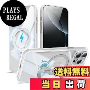 �y���������zMagSafe�Ή� �P�[�X�y ���C�����X�[�d�A�c�����Ή��A�B�����[���X�^���h�A�}�O�l�b�g���ځA�ϏՌ��A�S�ʕی�z �F�F�z���C�g�A�T�C�Y�FiPhone 16ProMax �p