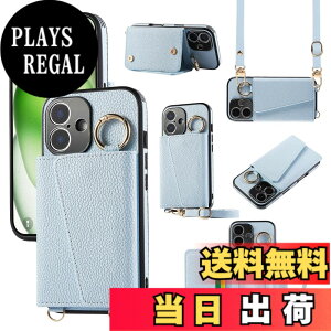 �y���������zXKringCKPTcs Wallet Case for iPhone 16 �F�F�u���[�A�T�C�Y�FiPhone 16 Plus