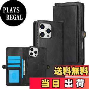 �y���������zfor iPhone 16 Many Card Slots 2in1 Detachable Wallet Case �F�F�u���b�N�A�T�C�Y�FiPhone 16 Pro