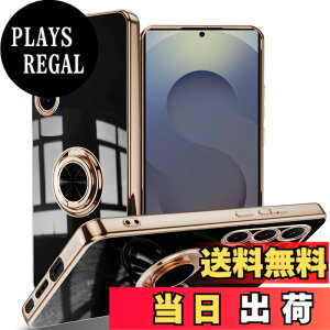 �y���������zLuFiYa �P�[�X �����O�t�� �J�o�[ TPU�f�� �X�^���h�@ �X�}�z�P�[�X �y�� �ϏՌ� ���� �C�菝�h�~ �����h�~ �ԍڃz���_�[ 360°��] �F�F�u���b�N�A�T�C�Y�FSamsung Galaxy S25 Ultra 5G