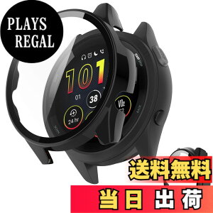 �y���������zINIAYOH For Garmin Forerunner 165 �J�o�[ �K�[�~�� Forerunner 165 �ی�P�[�X �����K���X�t�B����+���ϏՌ�PC�t���[�� ���˒ጸ �w��h�~ �y�ʃX�����݌v �F�F�u���b�N