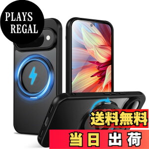 �y���������zMagSafe�Ή��P�[�X 360°���R��]�X�^���h �ϏՌ��� �����O�t�� ���G��ǂ� �S�ʕی� �h�o �F�F�u���b�N�A�T�C�Y�FGoogle Pixel 10/10Pro �p