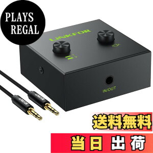 �y���������zLiNKFOR 2�|�[�g �I�[�f�B�I�X�C�b�`���[ 2����1�o��/1����2�o�� 3.5mm �w�b�h�t�H�� �X�C�b�` �X�s�[�J�[ �Z���N�^�[ �ؑ֊� �X�v���b�^�[ �d���s�v ���ʒ����ł� �~���[�g�@�\ 3.5mm