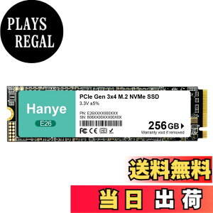 �y���������zHanye �����^ SSD PCIe Gen3x4 M.2 NVMe 2280 3D NAND E26 �������K�i ���[�J�[3�N �T�C�Y�F256GB