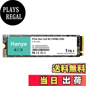 �y���������zHanye �����^ SSD PCIe Gen3x4 M.2 NVMe 2280 3D NAND E26 �������K�i ���[�J�[3�N �T�C�Y�F1TB