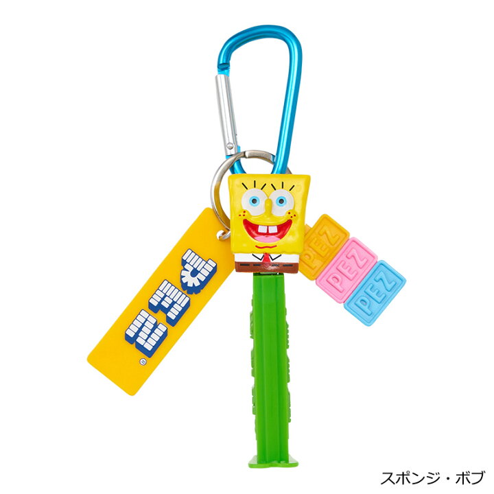 楽天市場】SpongeBob スポンジ・ボブ PEZ ペッツ カラビナキーリング 