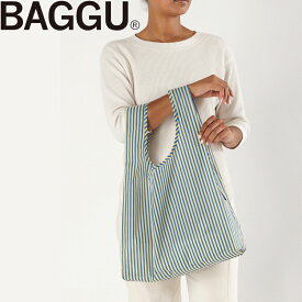 BAGGU スタンダード ブルー×イエローストライプ