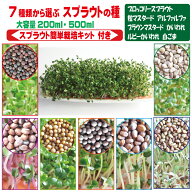 【簡単栽培キット 付属】 スプラウト種子 7種類から選べる 大容量 200ml 500ml ブロッコリー ブラウンマ…