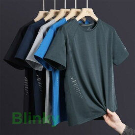 接触冷感 tシャツ メンズ 夏 涼しい 冷たい ビッグシルエット 半袖tシャツ クルーネック ドライ 吸汗速乾 スポーツウェア 運動着 ファッション