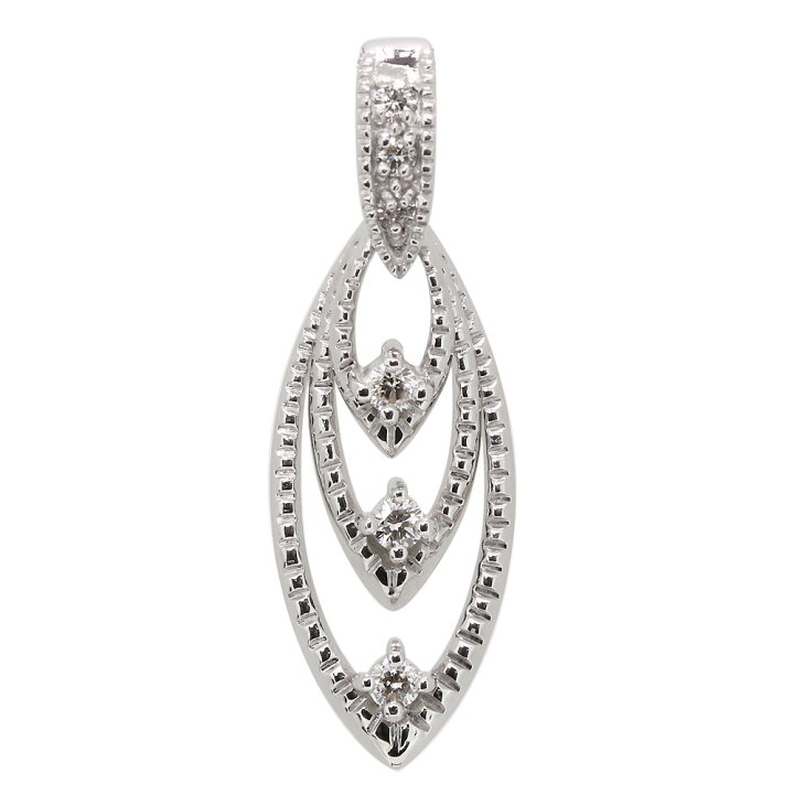 楽天市場】ダイヤモンド ペンダントトップ 18金 18k 3連 アンティーク 