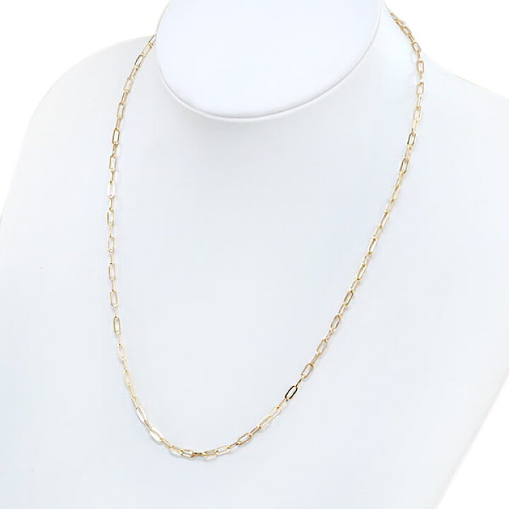 楽天市場】ペーパークリップ ネックレス チェーン 18金 メンズ K18 ゴールド メンズネックレス 中空 2.7mm : PLEJOUR 誕生石ジュエリー専門店