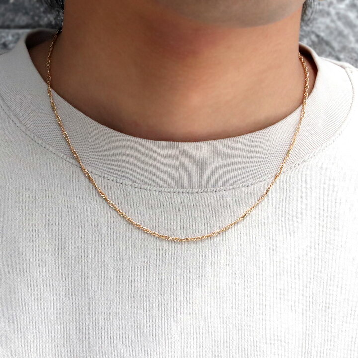 楽天市場】スクリューチェーン ネックレス k18 18金 レディース 
