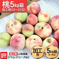 【順次発送中】桃 訳あり 送料無料 5kg箱 加工用 山梨県産 ジャム ジュース用 ご家庭用桃 わけあり モモ …