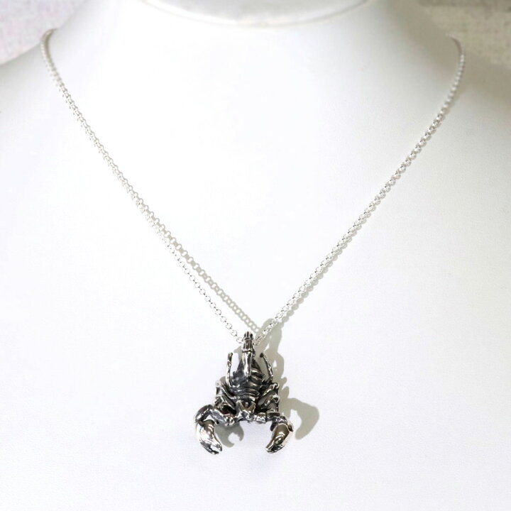 J523】ヴィンテージ スターリングシルバー スコーピオン ネックレス 