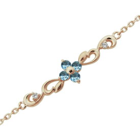 ブレスレット 18金 誕生石 レディース K18 ゴールド 天然石 選べる誕生石 フラワー 花 唐草 アラベスク モチーフ ギフト向け 工房直販 ジュエリー