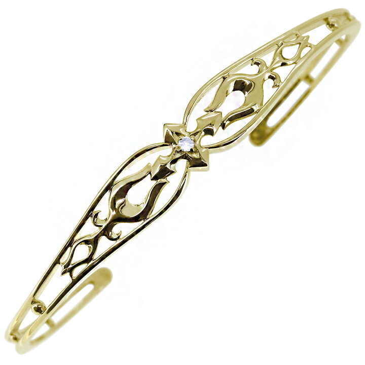 楽天市場 P最大15倍 バングル メンズ ゴールド 18k 18金 太め クロス 透かし ブレスレット ロイヤルブルームーンストーン Plejour プレジュール