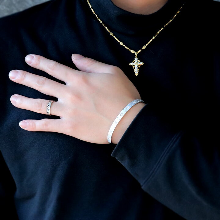 楽天市場】バングル ゴールド 18金 18k ブレスレット メンズ 