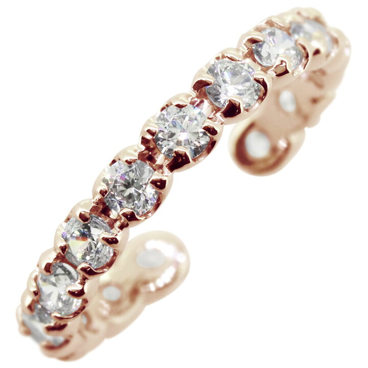 楽天市場】イヤーカフ エタニティ 18k 18金 誕生石 4月 ダイヤモンド 