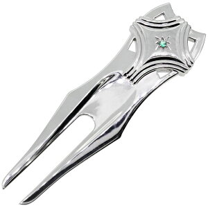 ゴルフ グリーンフォーク ゴルフ用品 イニシャル 刻印 誕生石 5月 プラチナ おしゃれ