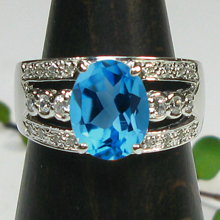 楽天市場】ブルートパーズリング・k18ゴールド・ダイヤモンド・指輪  