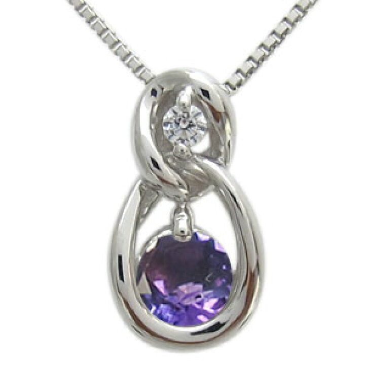 楽天市場】プラチナ ネックレス アメジストネックレス サークル  