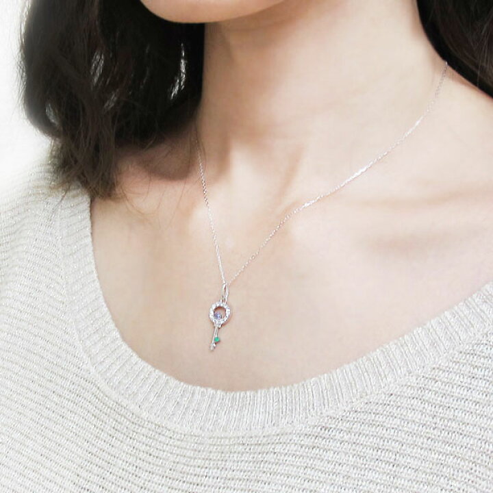 楽天市場】タンザナイトペンダント 10金 鍵 キーモチーフ ネックレス 