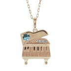 ピアノ ネックレス ブルートパーズ ペンダント レディース 10金 鍵盤 プレゼント 母の日 2023