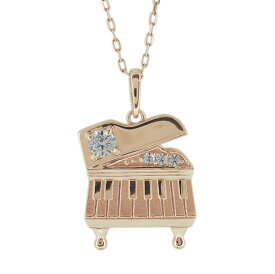 ピアノ ネックレス ダイヤモンド ペンダント レディース 10金 鍵盤 プレゼント 母の日 2023