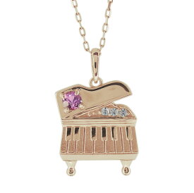 ピアノ ネックレス ピンクサファイア ペンダント レディース 10金 鍵盤 プレゼント 母の日 2023