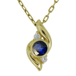 ネックレス レディース 30代 40代 50代 サファイア 天然石 10金 ペンダント 上品 プレゼント 母の日 2023