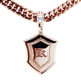 18金 ネックレス メンズ 18k メンズネックレス 誕生石 イニシャル シールド 盾 喜平チェーン 18金ネックレス チェーンシルバー 男性 プレゼント おしゃれ シンプル かっこいい 父の日 2024