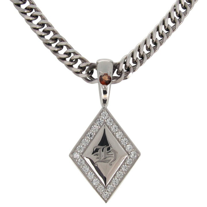 楽天市場 ネックレス メンズ 30代 プラチナ イニシャル 喜平 ガーネット 1月誕生石 父の日 Plejour プレジュール